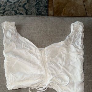 Princess Polly White Crop Top with Sweetheart Neckline